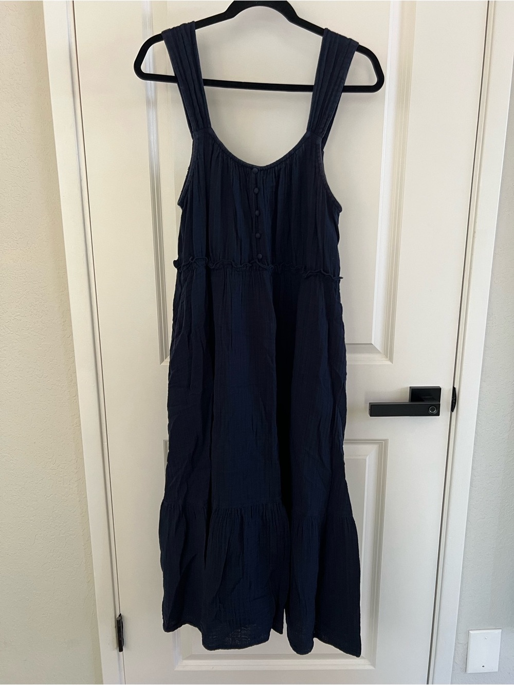 Time and Tru Navy Sleeveless Maxi Dress